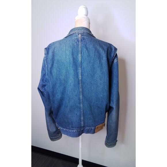 Polo Ralph Lauren USA Vintage Chore Jacket Women Large with Slash Pockets #W2604 - Picture 5 of 12